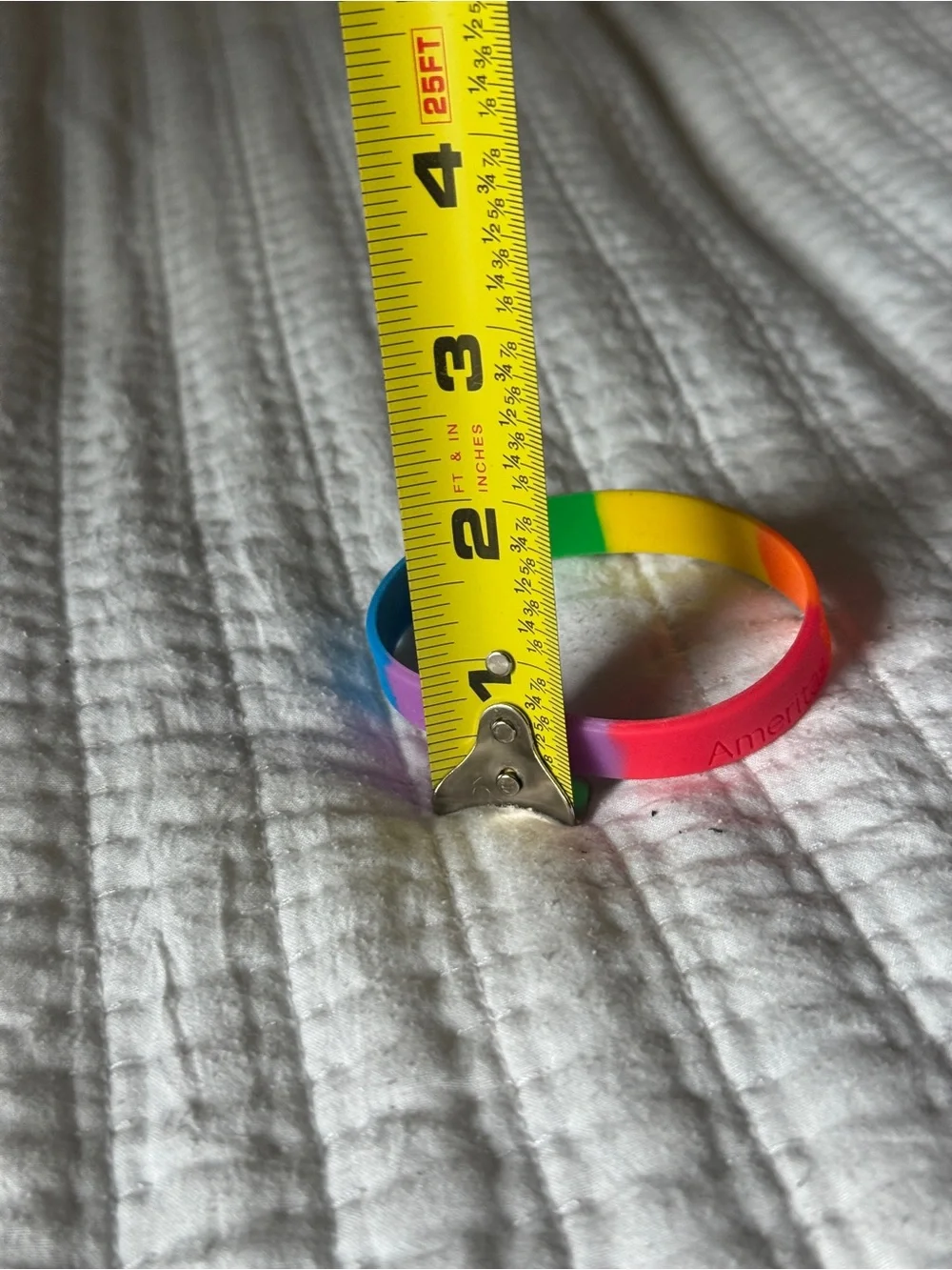 Ameritas Rainbow Silicone Wristband Bracelet Pride Promo Rubber Band 8 Inch